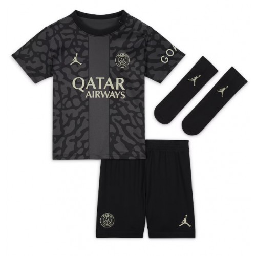 Maillot de foot Paris Saint-Germain Manuel Ugarte #4 Troisième enfant 2023-24 Manches Courte (+ pantalon court)